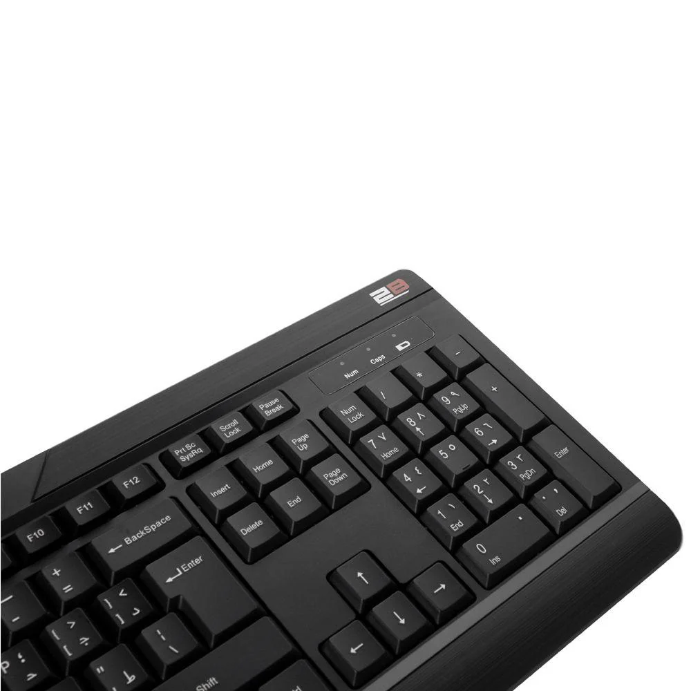 2B Combo Keyboard and Mouse Wireless - Black  - KB443 - Image 3