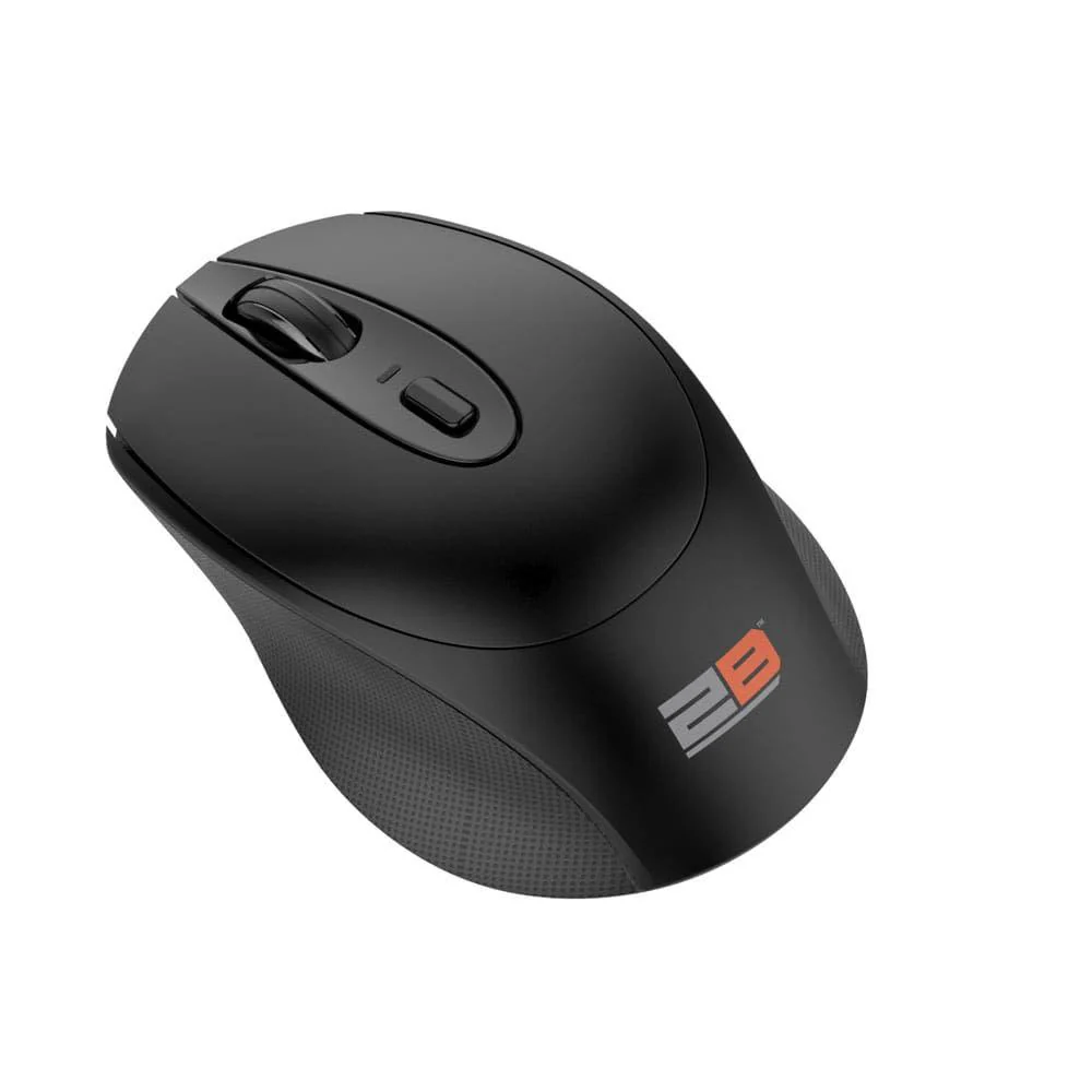 2B (MO186) Dual Mode Bluetooth 2.4GHz Mouse 800 - 1200 - 1600 - 2400 DPI with Rechargeable Battery - Black - Image 6